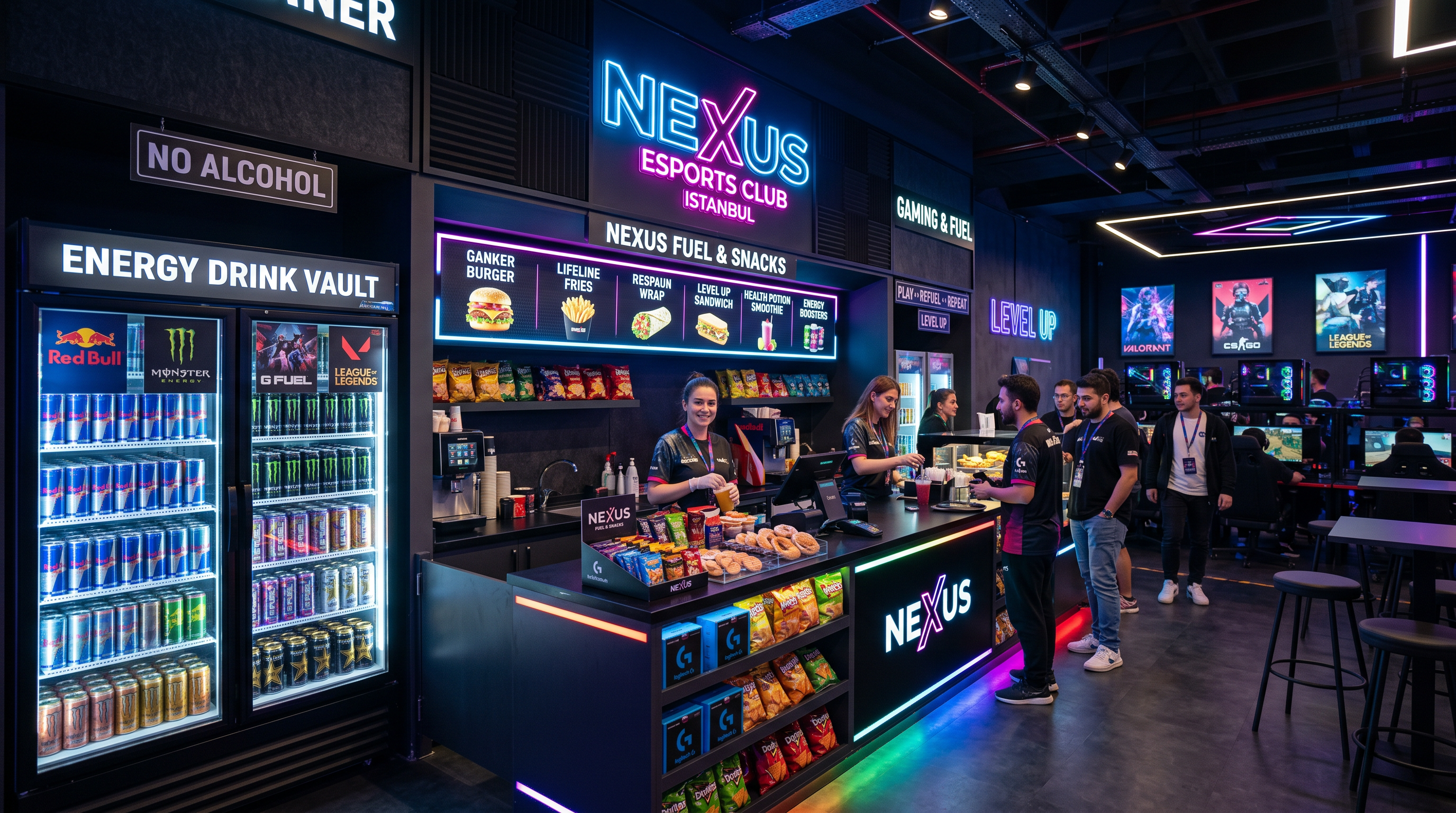 VOLTFRAME snack bar ve içecek köşesi